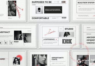 30页杂志风极简时尚多用途PPT模板 - 顶尖PPT