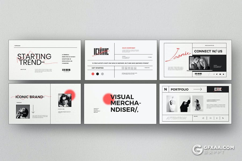 30页杂志风极简时尚多用途PPT模板 - 顶尖PPT