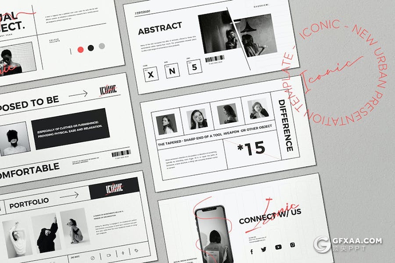 30页杂志风极简时尚多用途PPT模板 - 顶尖PPT