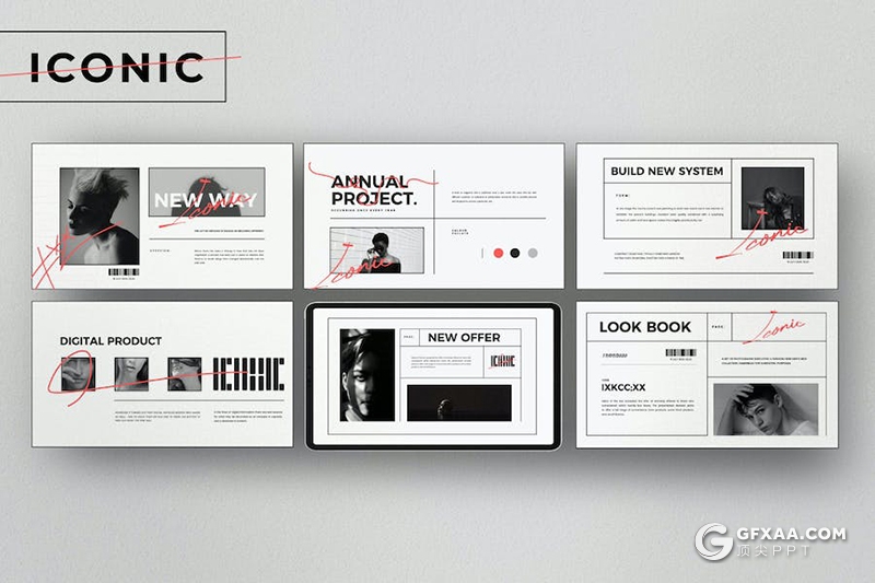 30页杂志风极简时尚多用途PPT模板 - 顶尖PPT