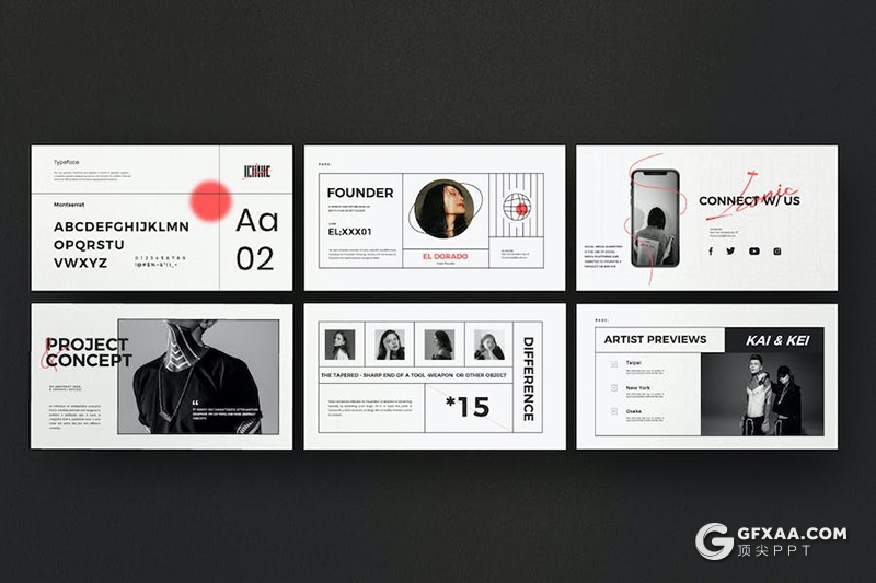 30页杂志风极简时尚多用途PPT模板 - 顶尖PPT