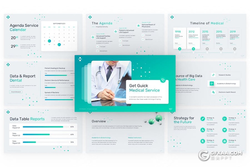 86页简约大气医药医学研究主题多用途PPT模板 - 顶尖PPT