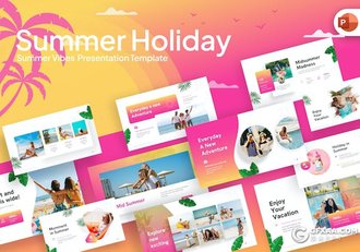 45页夏天海边旅游度假写真度假景点宣传旅游主题PPT模板 - 顶尖PPT