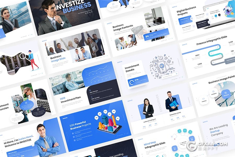 70页互联网行业商业计划团队介绍年计划总结通用PPT模板11种配色 - 顶尖PPT