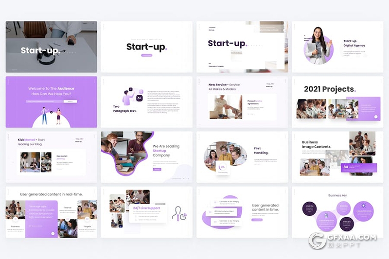 80页创意精美团队介绍商业计划年计划总结多用途国外PPT模板 - 顶尖PPT