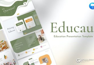 绿色大气少儿儿童教育培训主题国外Keynote模板 - 顶尖PPT