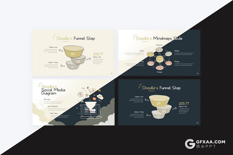 创意精美手绘卡通风儿童教育培训主题国外KeyNote模板10种配色 - 顶尖PPT