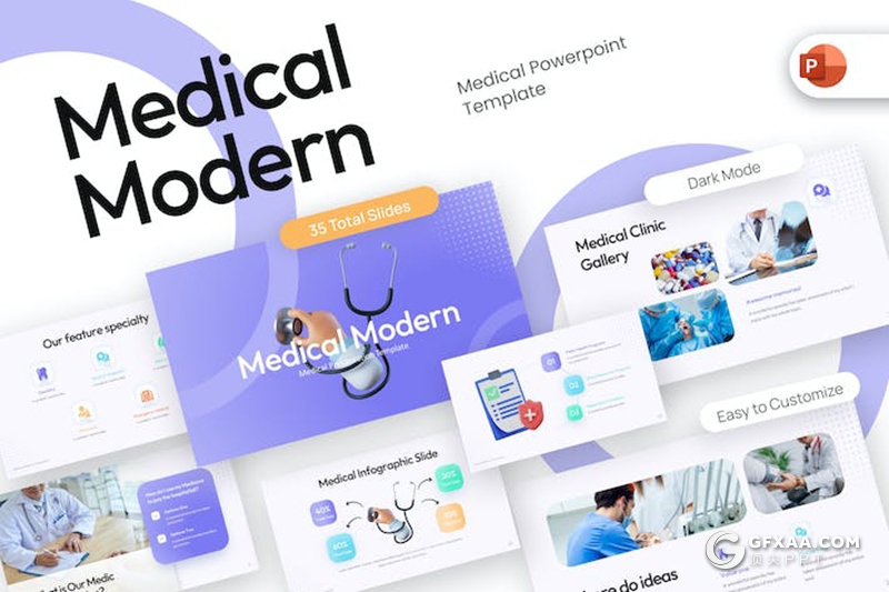35页大气简约医学医疗医药研究主题PPT模板 - 顶尖PPT