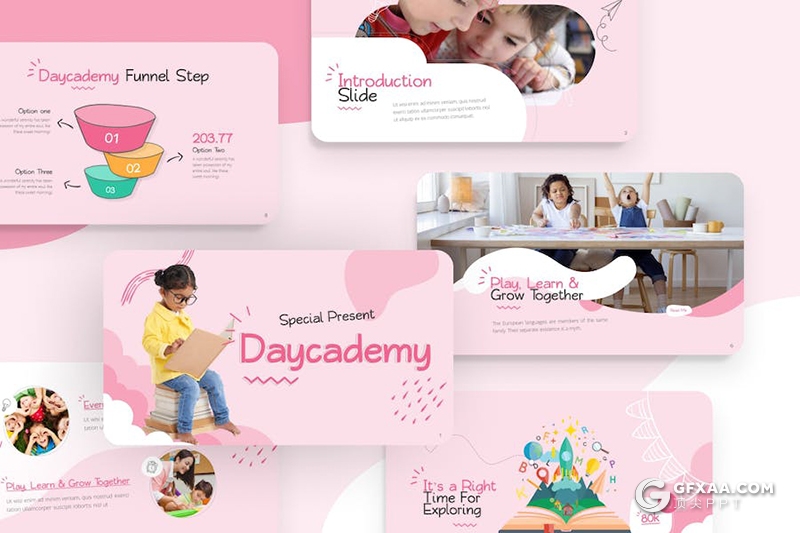 20页粉色早教幼儿园学前班儿童教育培训主题PPT模板 - 顶尖PPT