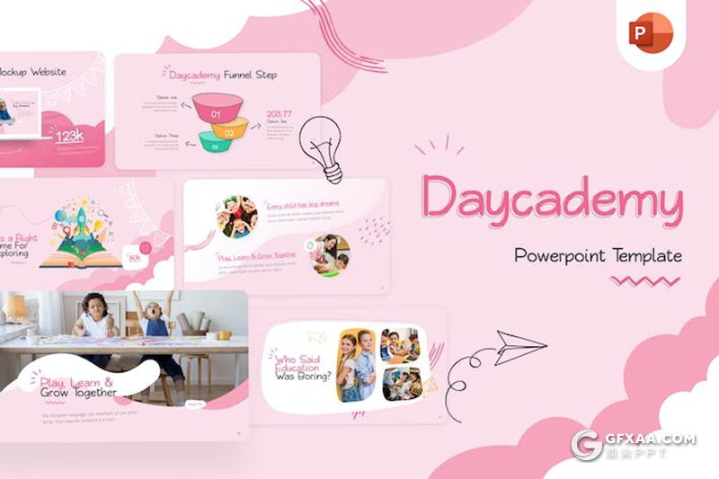 20页粉色早教幼儿园学前班儿童教育培训主题PPT模板 - 顶尖PPT