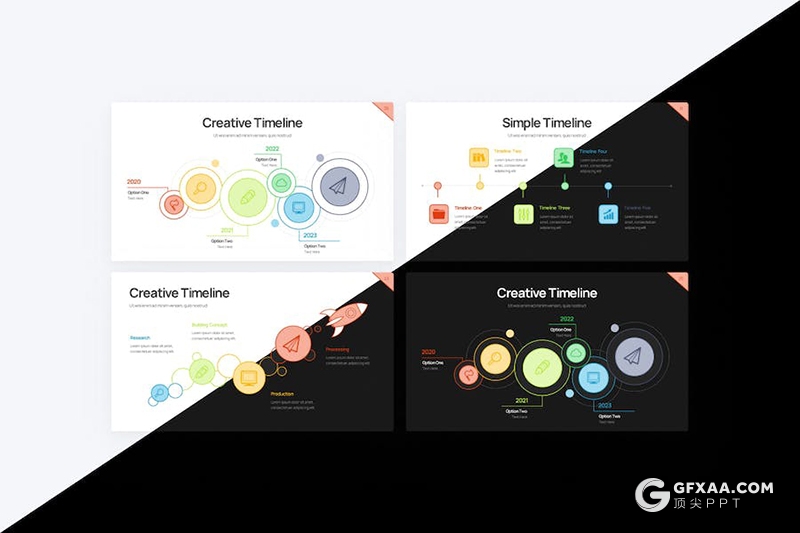 43页多色彩精美数据分析图形图表PPT模板 - 顶尖PPT