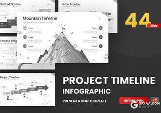 44页黑白手绘风数据分析图形图表PPT模板 - 顶尖PPT