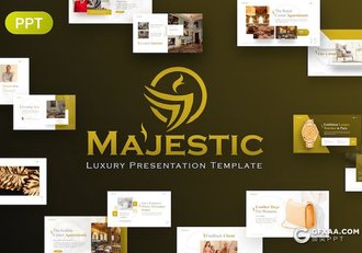 35页奢侈品展示活动策划营销通用国外PPT模板11种配色 - 顶尖PPT