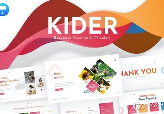 亲子户外活动儿童娱乐主题国外KeyNote模板 - 顶尖PPT