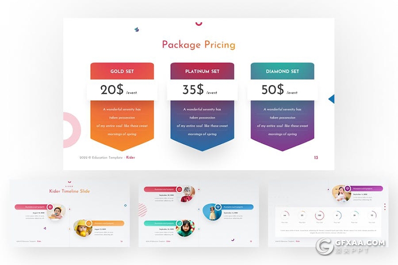 亲子户外活动儿童娱乐主题国外KeyNote模板 - 顶尖PPT