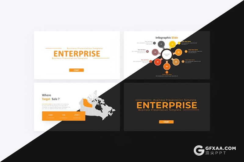 80页企业介绍商业合作年计划总结通用国外PPT模板 - 顶尖PPT