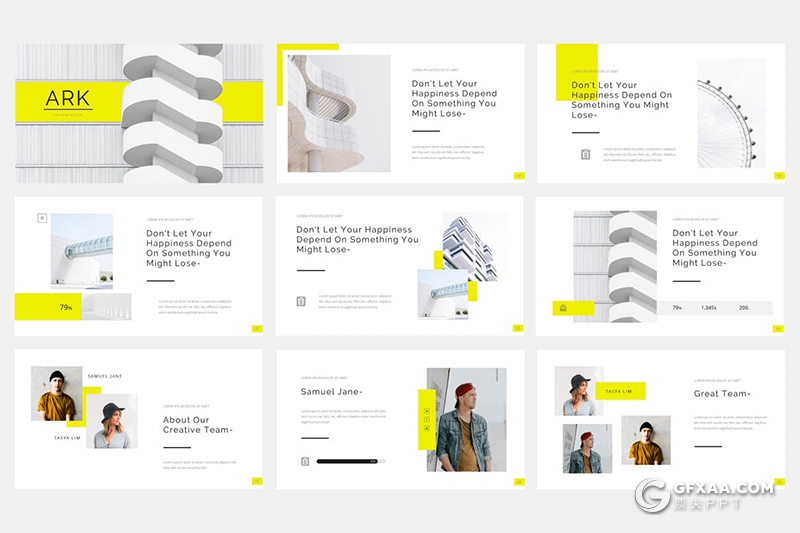 33页方舟建筑主题演讲多用途国外PPT模板 - 顶尖PPT