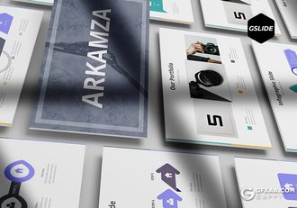 30页商业计划企业介绍团队介绍年计划总结汇报多用途GoogleSlides模板5种配色 - 顶尖PPT