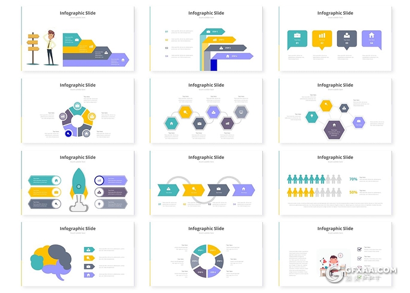 30页商业计划企业介绍团队介绍年计划总结汇报多用途GoogleSlides模板5种配色 - 顶尖PPT