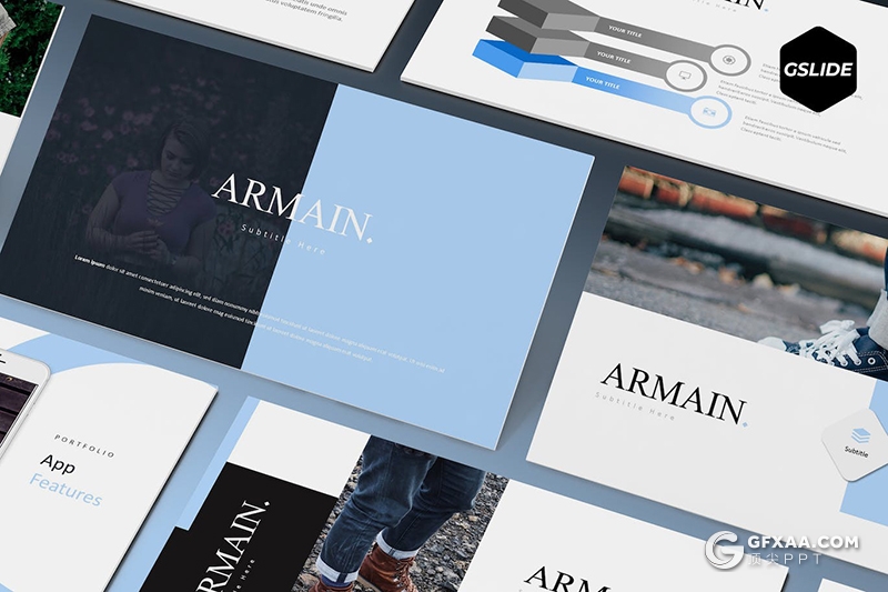 30页活动策划商品摄影展示奢侈品介绍通用国外GoogleSlides模板5种配色 - 顶尖PPT