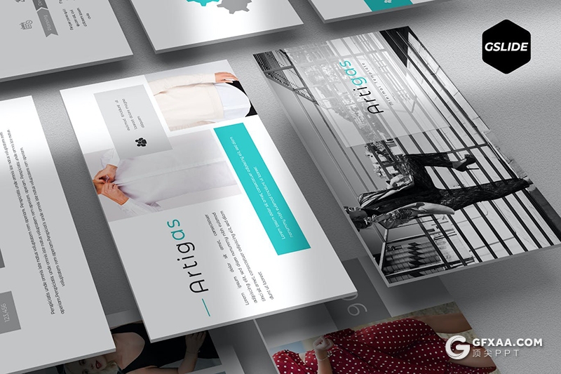 30页大气简约活动营销策划商品摄影展示通用国外GoogleSlides模板5种配色 - 顶尖PPT