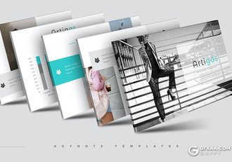 30页大气简约活动营销策划商品摄影展示通用国外KeyNote模板5种配色 - 顶尖PPT