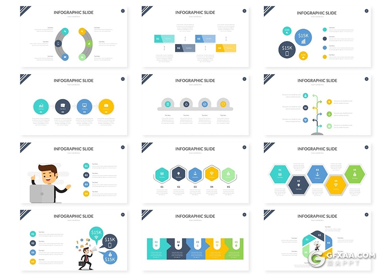 30页相机产品展示活动营销策划国外PPT模板5种配色 - 顶尖PPT