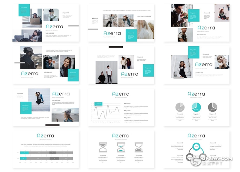 30页商业计划团队介绍产品活动介绍营销计划多用途GoogleSlides模板5种配色 - 顶尖PPT