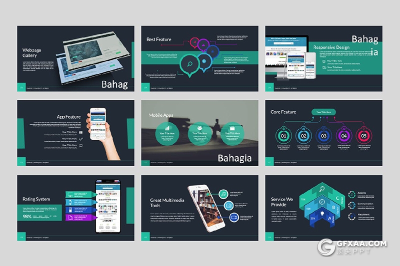 96页产品活动策划商业计划多用途国外KeyNote模板5种配色2款背景 - 顶尖PPT