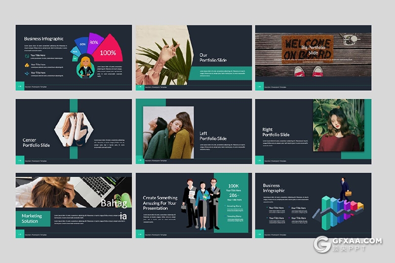 96页产品活动策划商业计划多用途国外PPT模板5种配色2款背景 - 顶尖PPT