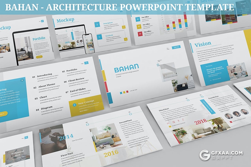 30页商业计划团队介绍年计划总结汇报多用途国外PPT模板12种配色 - 顶尖PPT