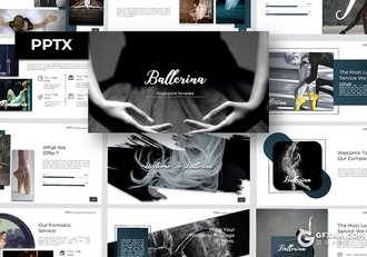 91页时尚精美芭蕾舞活动营销策划舞蹈才艺培训宣传通用国外PPT模板 - 顶尖PPT