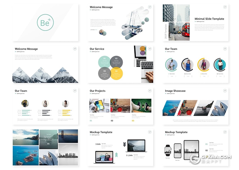 30页简约大气企业介绍商业计划多用途国外KeyNote模板5种配色 - 顶尖PPT