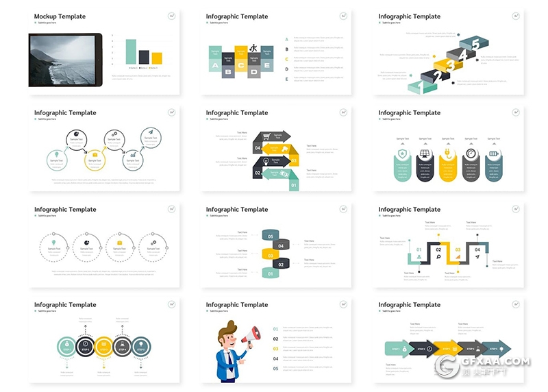 30页简约大气企业介绍商业计划多用途国外KeyNote模板5种配色 - 顶尖PPT