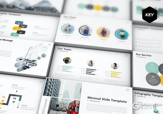 30页简约大气企业介绍商业计划多用途国外KeyNote模板5种配色 - 顶尖PPT