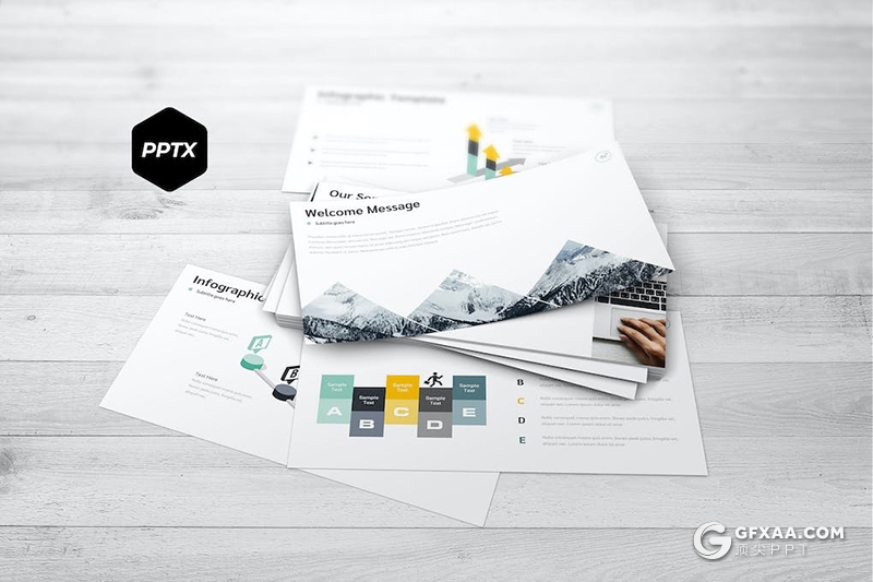 30页简约大气企业介绍商业计划多用途国外PPT模板5种配色 - 顶尖PPT