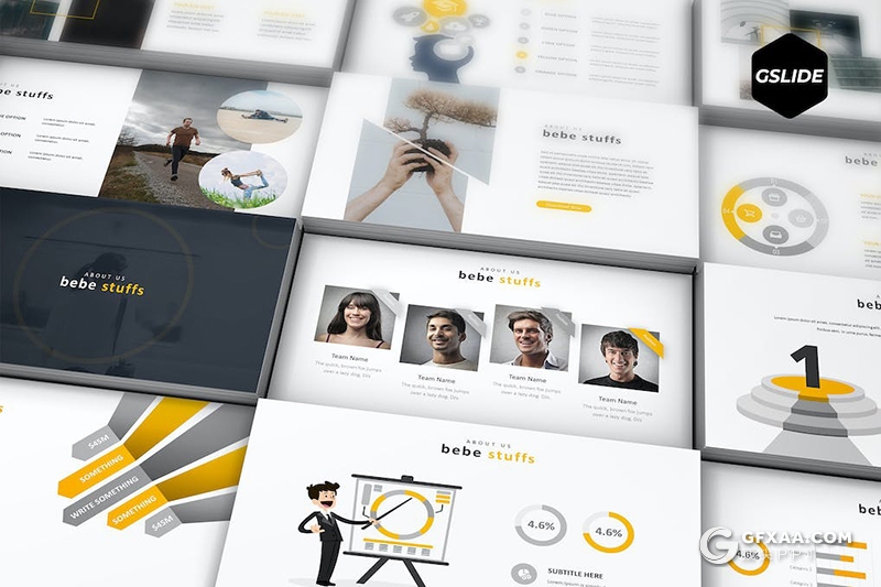 30页健身运动户外跑步项目主题多用途国外GoogleSlides模板5种配色 - 顶尖PPT