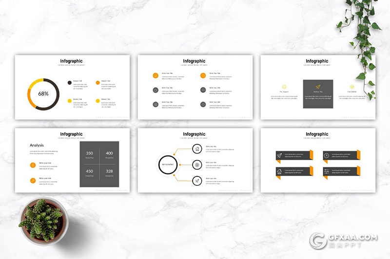30页大气简约团队介绍商业计划商务通用国外GoogleSlides模板5种配色 - 顶尖PPT