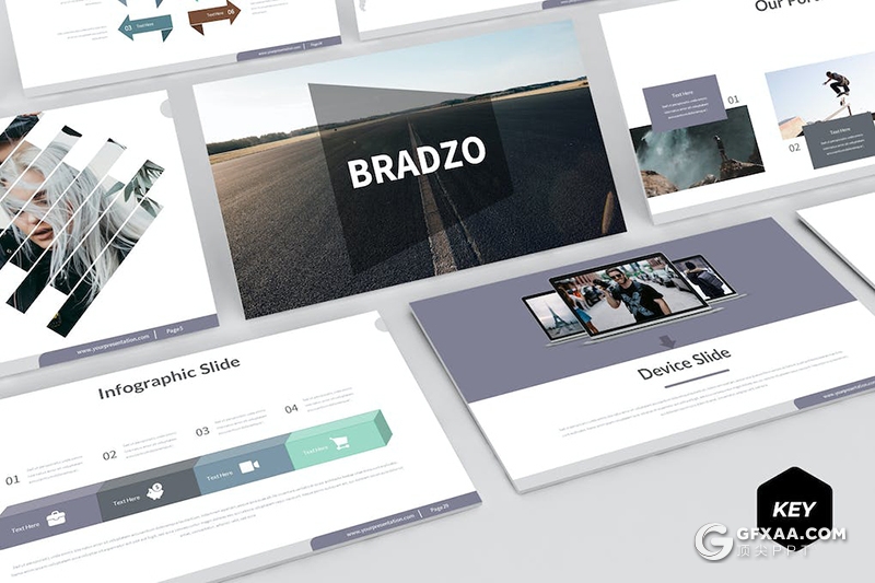 30页企业简介团队介绍商业计划年纪总结报告通用国外KeyNote模板5种配色 - 顶尖PPT