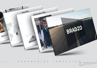 30页企业简介团队介绍商业计划年纪总结报告通用国外PPT模板5种配色 - 顶尖PPT