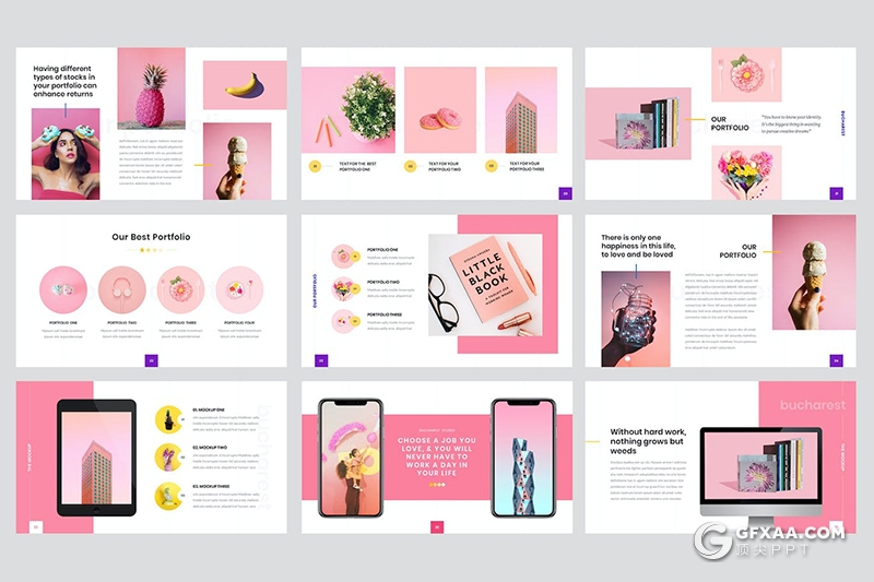 45页创意时尚摄影图片展示活动营销策划多用途国外PPT模板 - 顶尖PPT