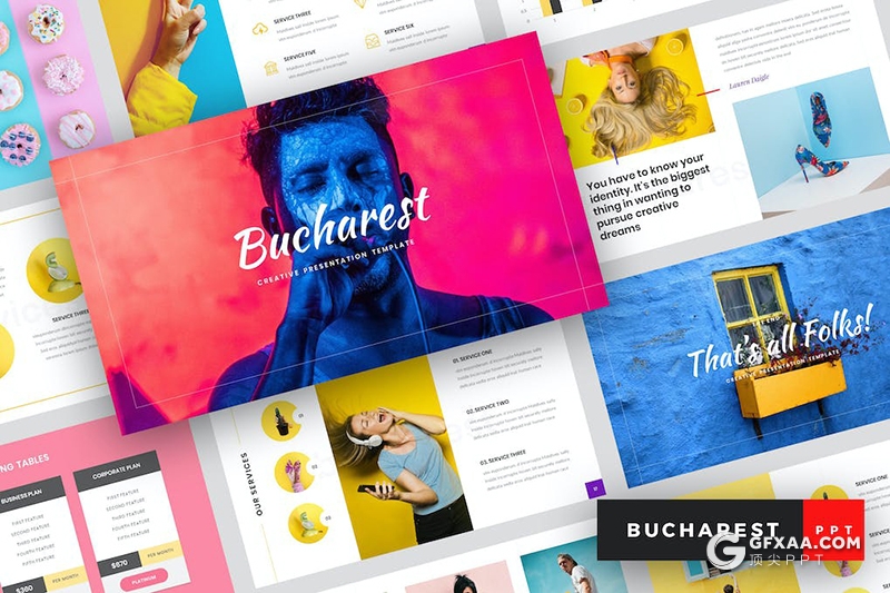 45页创意时尚摄影图片展示活动营销策划多用途国外PPT模板 - 顶尖PPT