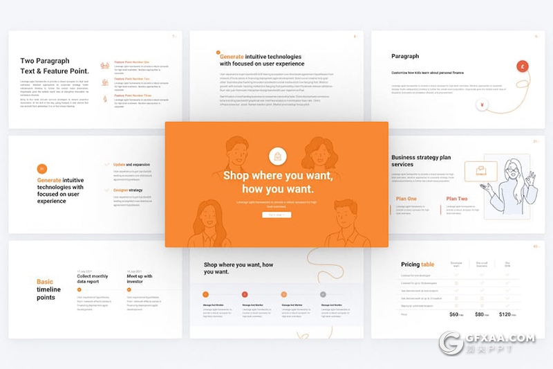 81页极简主义商业计划金融行业商务通用国外PPT模板 - 顶尖PPT