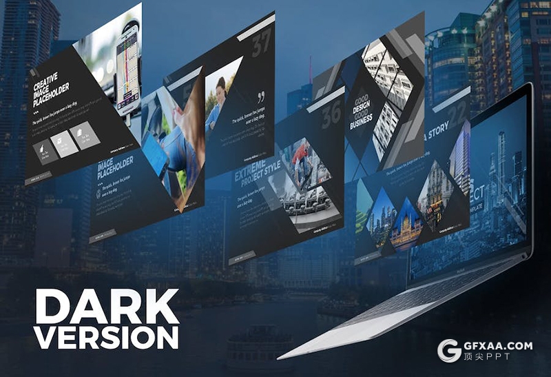 大气时尚商业计划项目展示商务通用国外KeyNote模板9种配色 - 顶尖PPT