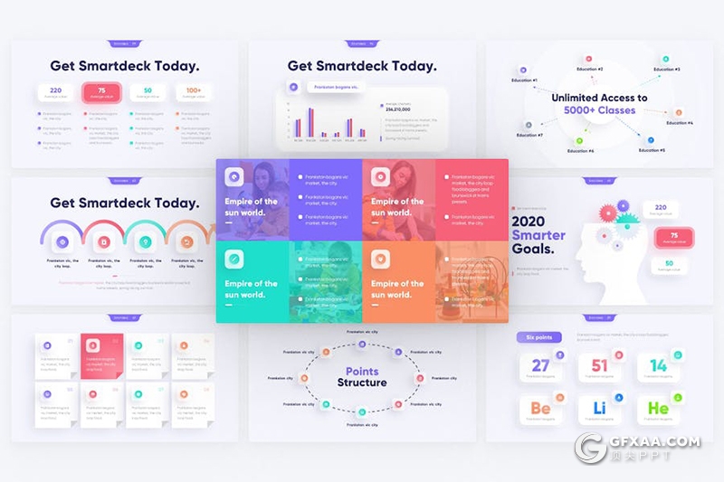 创意精美时尚少儿教育培训国外KeyNote模板 - 顶尖PPT