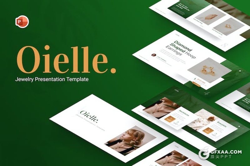 27页珠宝首饰展示摄影珠宝发布会国外PPT模板 - 顶尖PPT