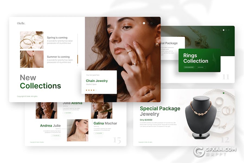 27页珠宝首饰展示摄影珠宝发布会国外PPT模板 - 顶尖PPT