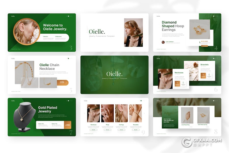 27页珠宝首饰展示摄影珠宝发布会国外PPT模板 - 顶尖PPT