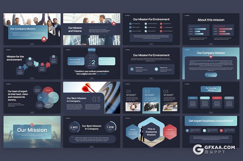 40页企业介绍业务展示商业计划商务通用国外PPT模板 - 顶尖PPT