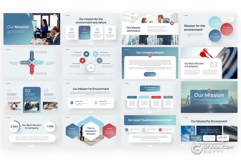 40页企业介绍业务展示商业计划商务通用国外PPT模板 - 顶尖PPT